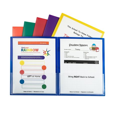 C-LINE PRODUCTS Classroom Connector Folders, Assorted, 6PK 32010